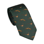 Laksen Tie Flying and Standing Pheasant Motif