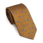 Laksen Tie Flying and Standing Pheasant Motif