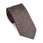 Laksen Tie Flying and Standing Pheasant Motif