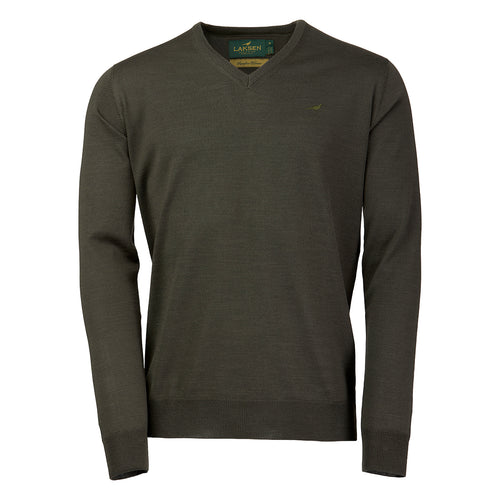 Laksen Men's Sussex V-Neck Merino Sweater