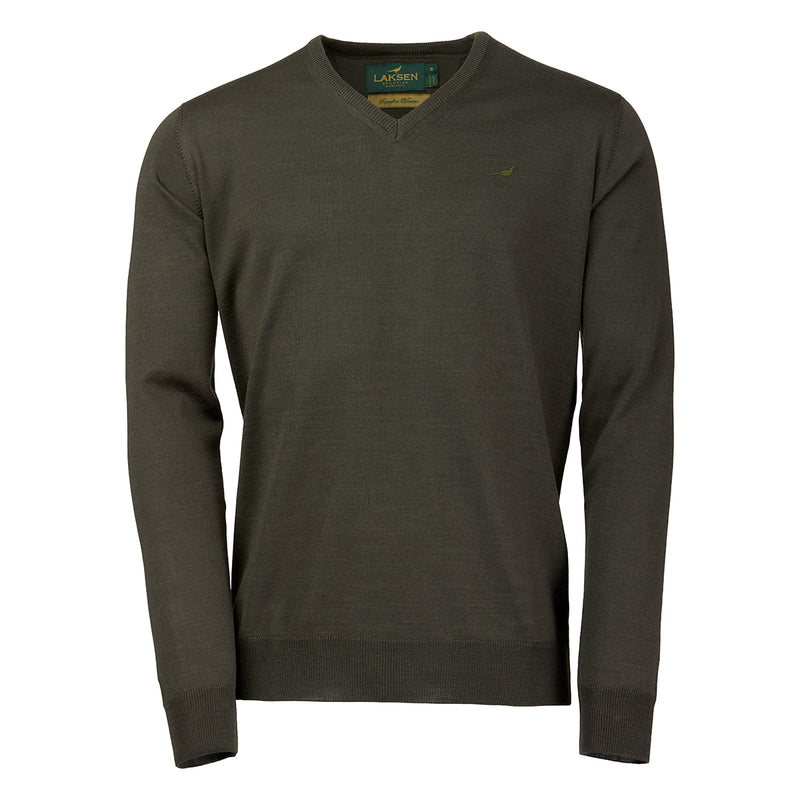 Laksen Men's Sussex V-Neck Merino Sweater