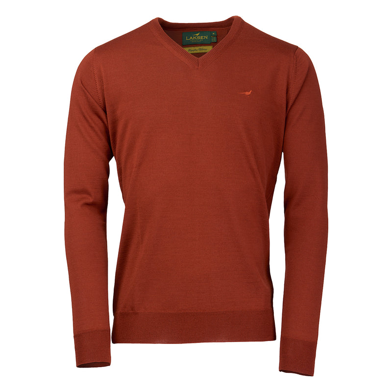 Laksen Men's Sussex V-Neck Merino Sweater