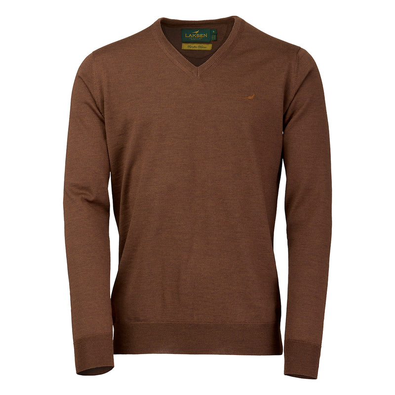 Laksen Men's Sussex V-Neck Merino Sweater