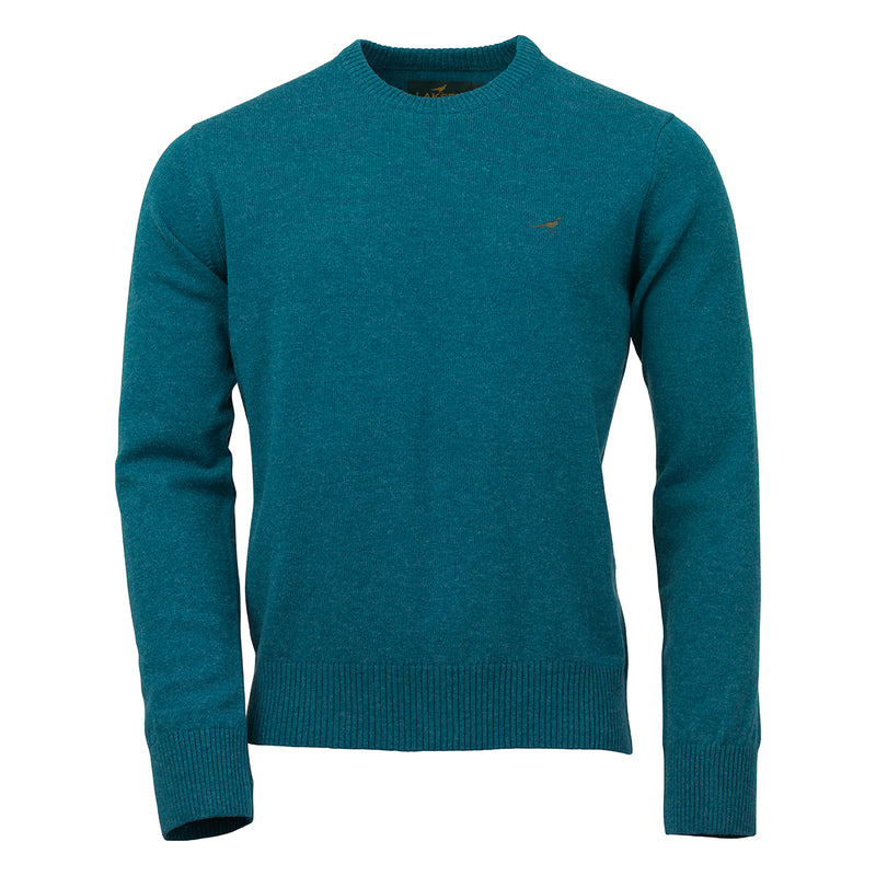 Laksen Men's Hoy O-Neck 95% Lambswool / 5% Cashmere Sweater