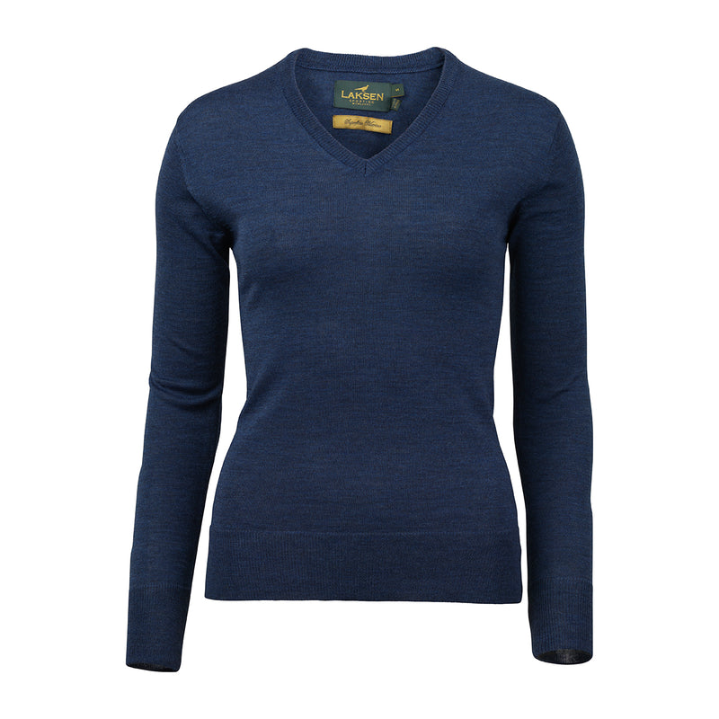 Laksen Lady's Knitwear Carnaby V-Neck Merino Sweater