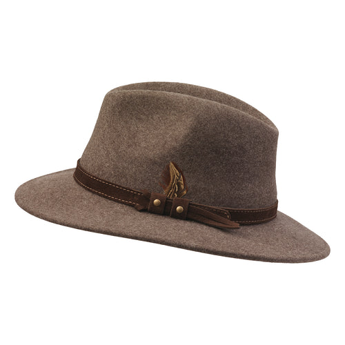 Laksen Men's Country Fedora Fine Felt Hat