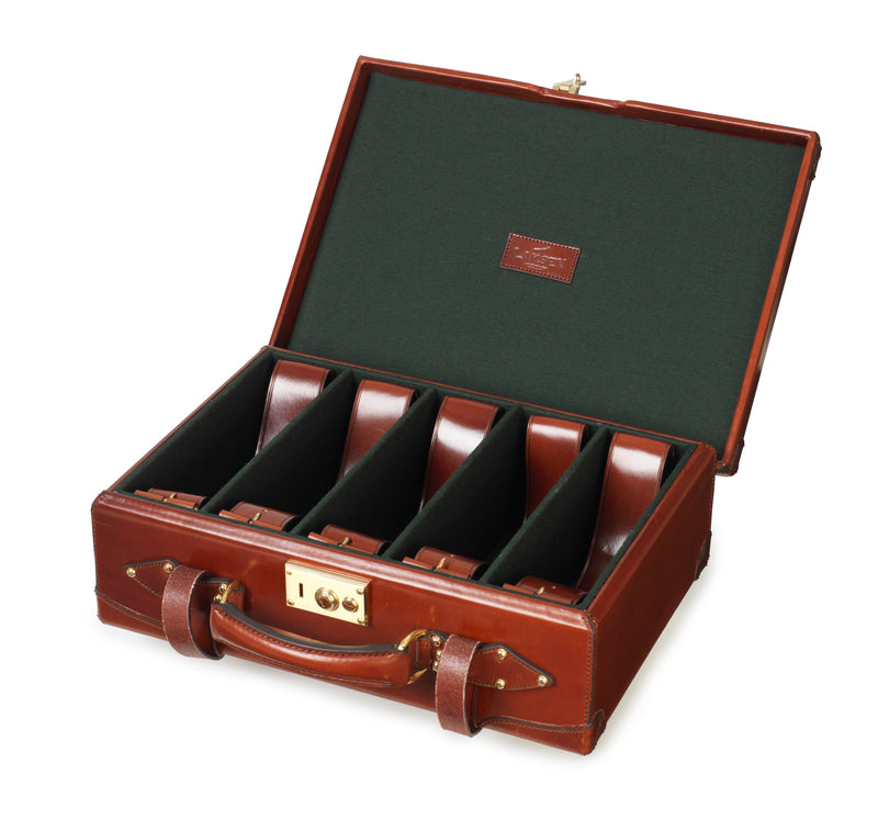 Laksen Handcrafted Oak and Leather Cartridge Case