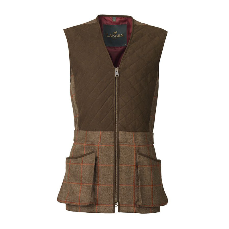 Laksen Men's Clyde Tweed Glenogil Zip Shooting Vest