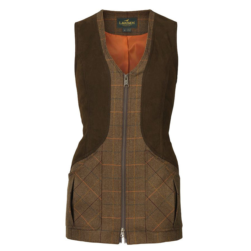 Laksen Lady's Cara Tweed Linhope Fitted Zip Shooting Vest