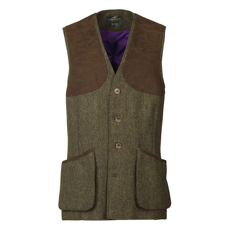 Laksen Men's Herringbone Kirkton Tweed Leith Shooting Vest